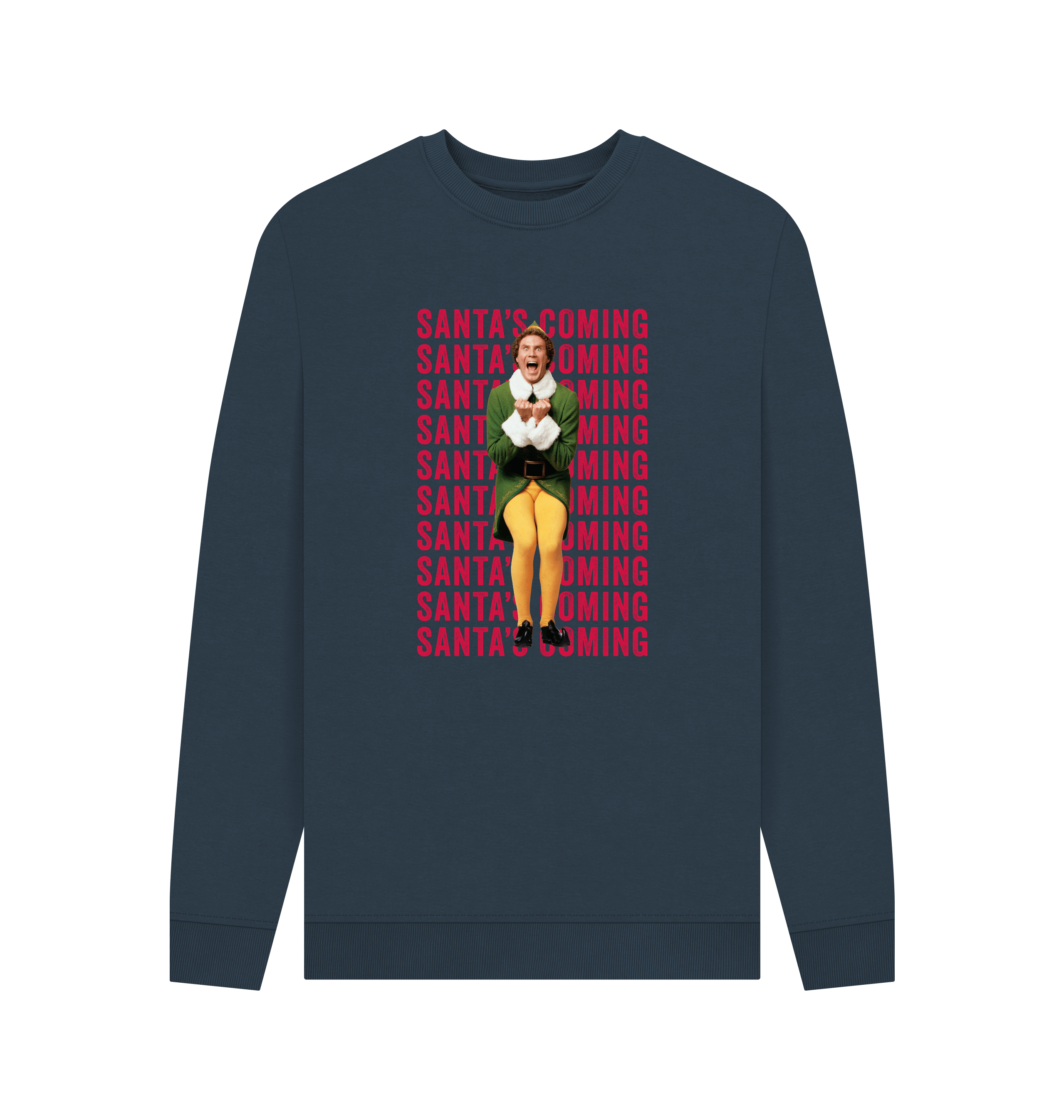 Navy Blue Printed Sweater