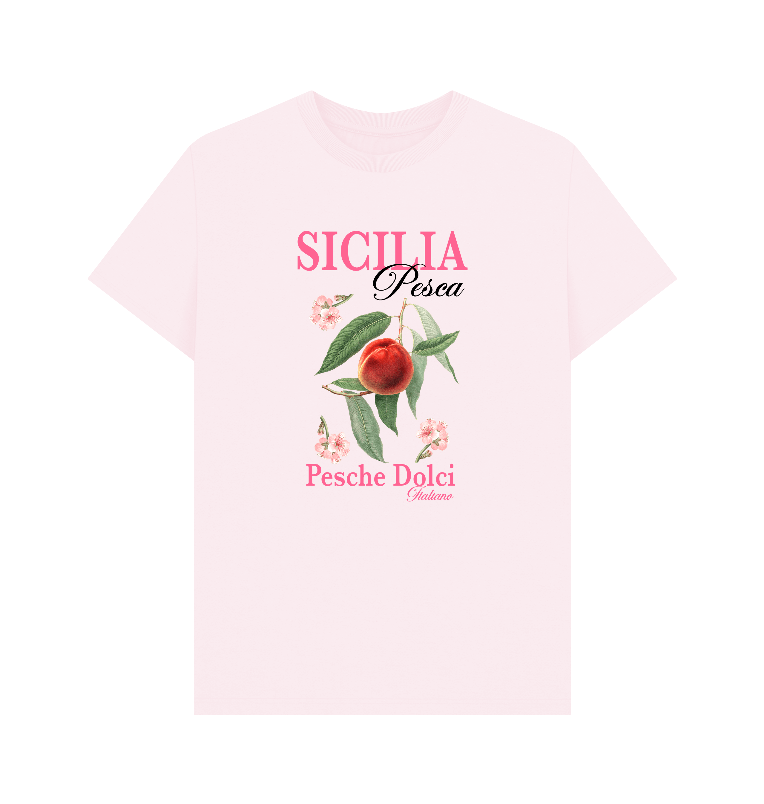 Pink Printed T-shirt Front