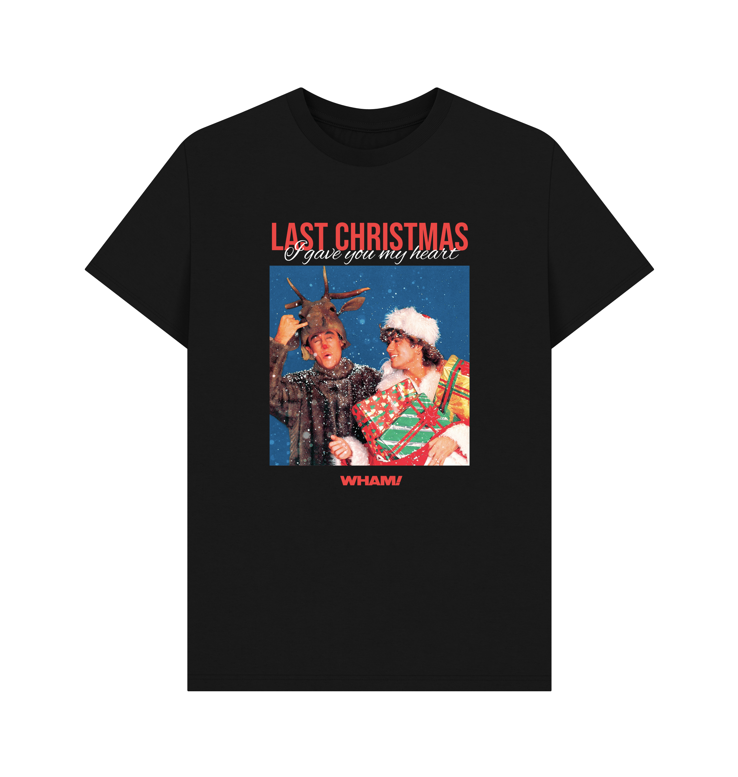 Black Printed T-shirt Front