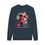 Navy Blue Printed Sweater