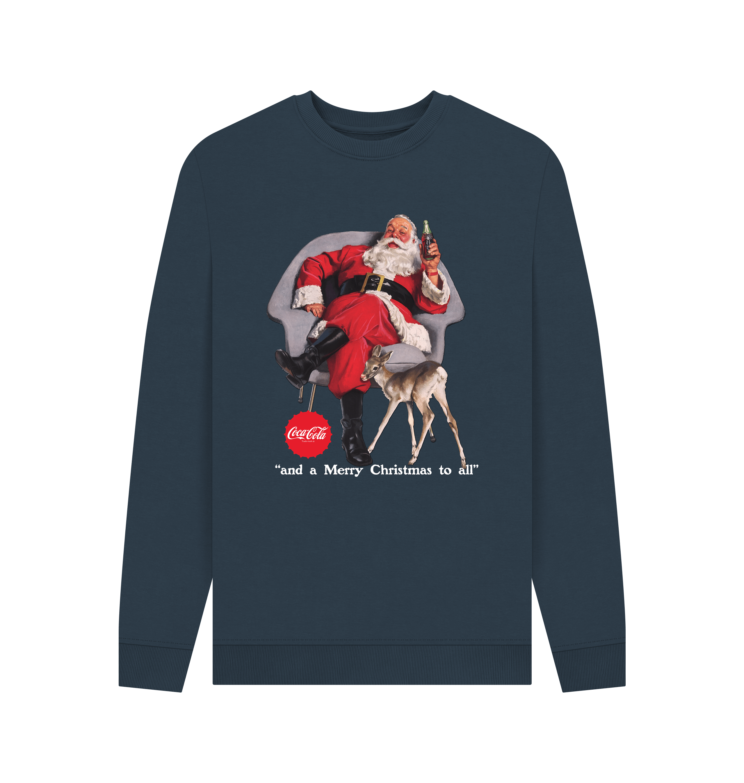 Navy Blue Printed Sweater