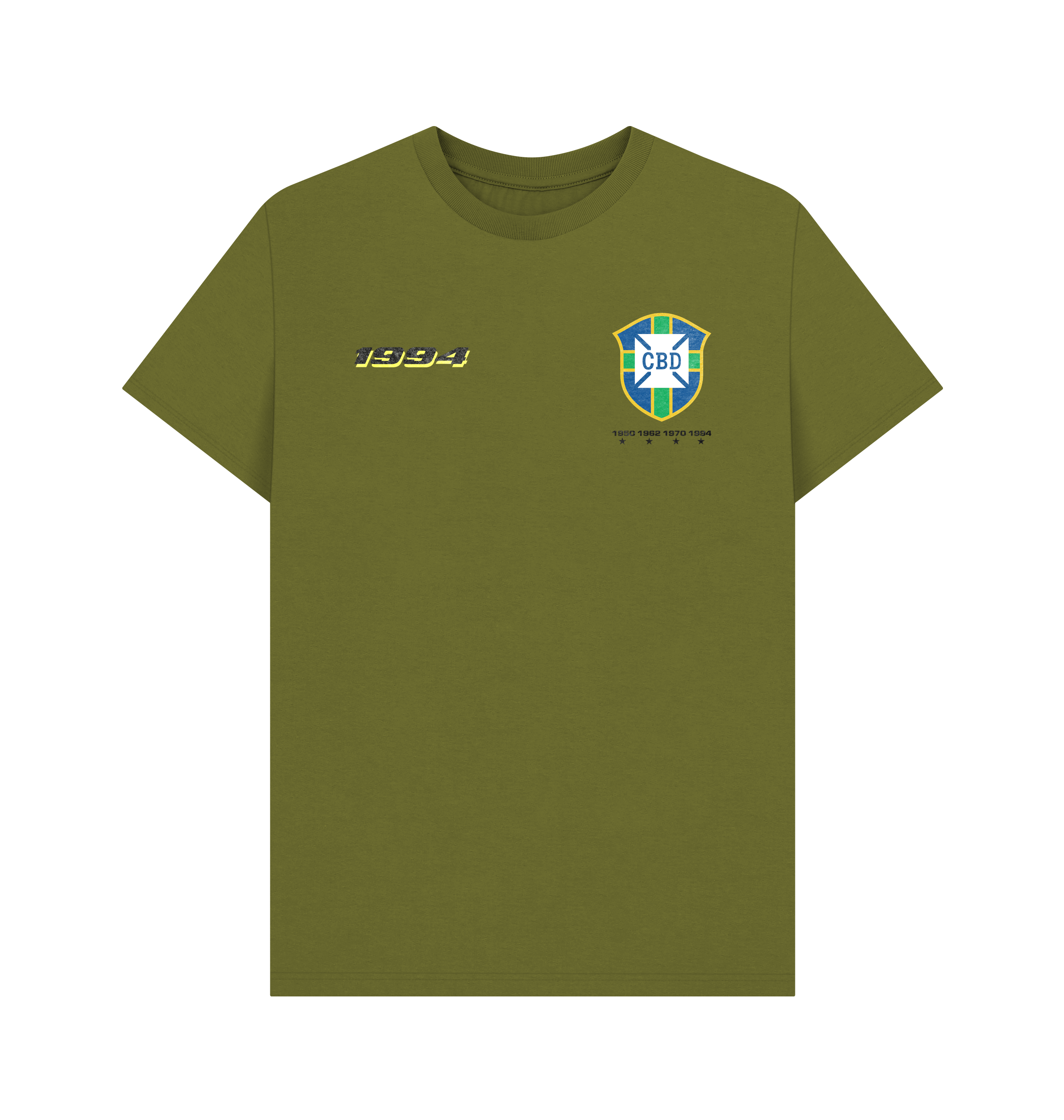 Moss Green Printed T-shirt Front