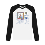 Black-White Printed Baseball T-shirt Front