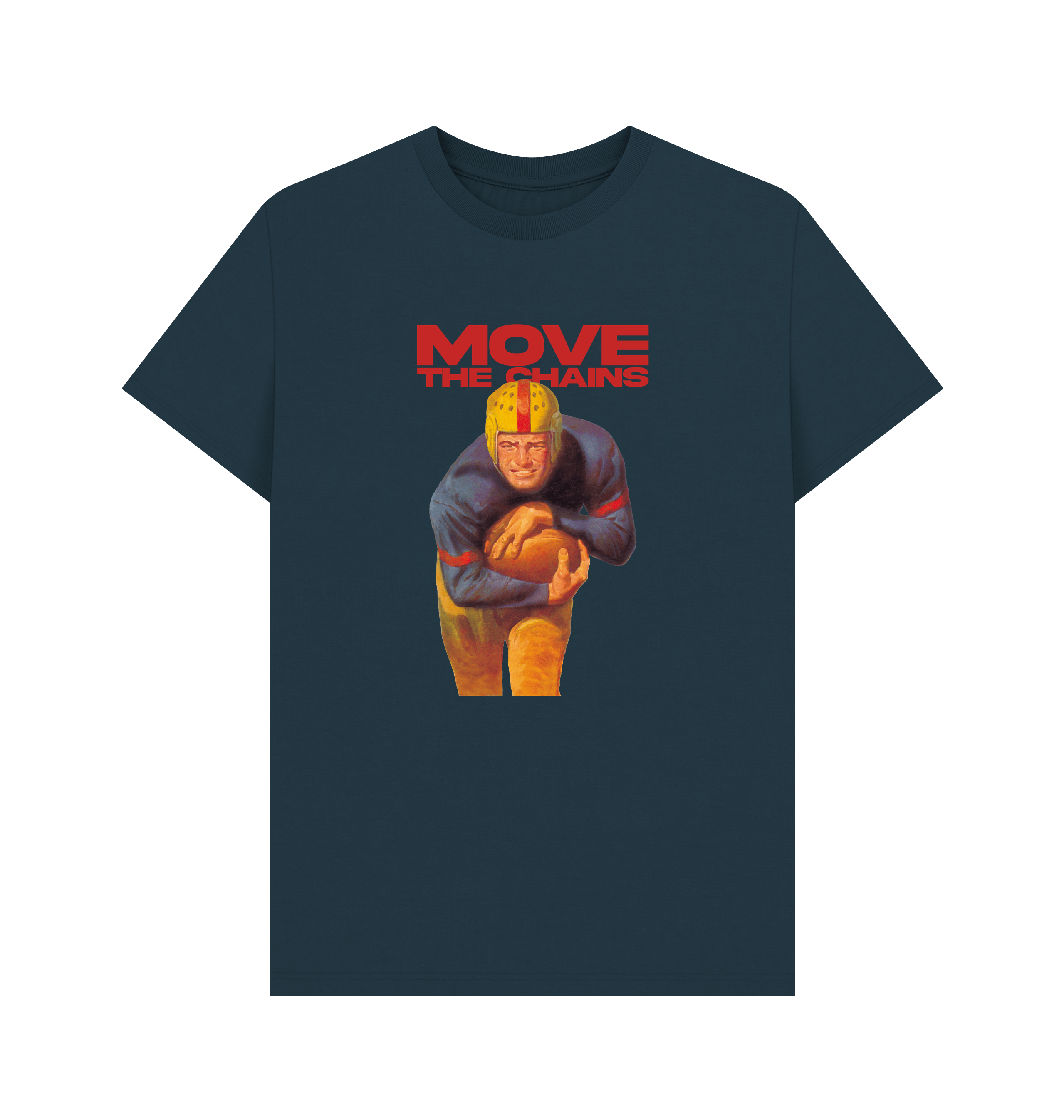 Denim Blue Printed T-shirt Front