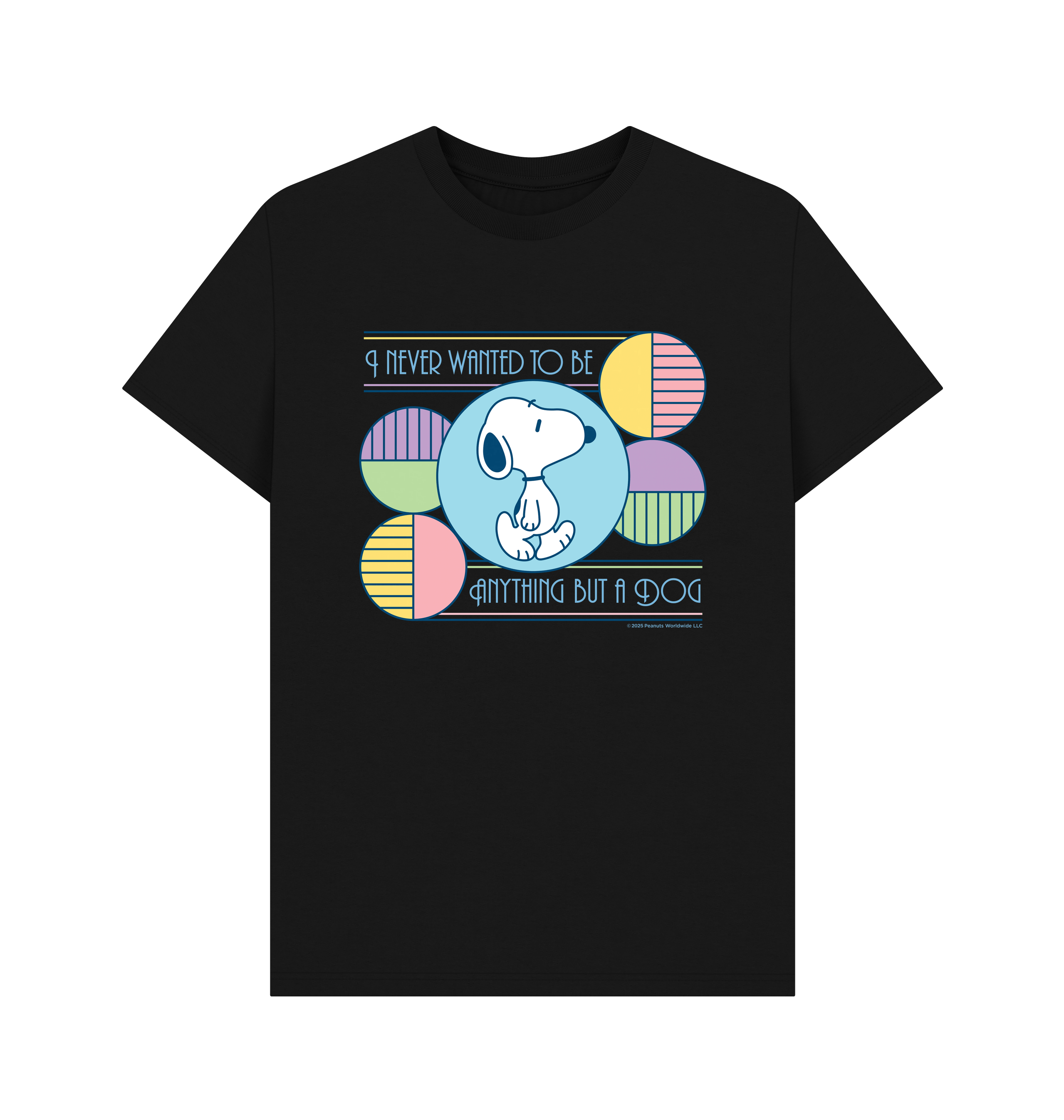 Black Printed T-shirt Front