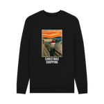 Black Printed Sweater Front