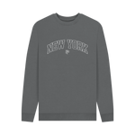 Slate Grey Printed Sweater Front