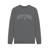 Slate Grey Printed Sweater Front