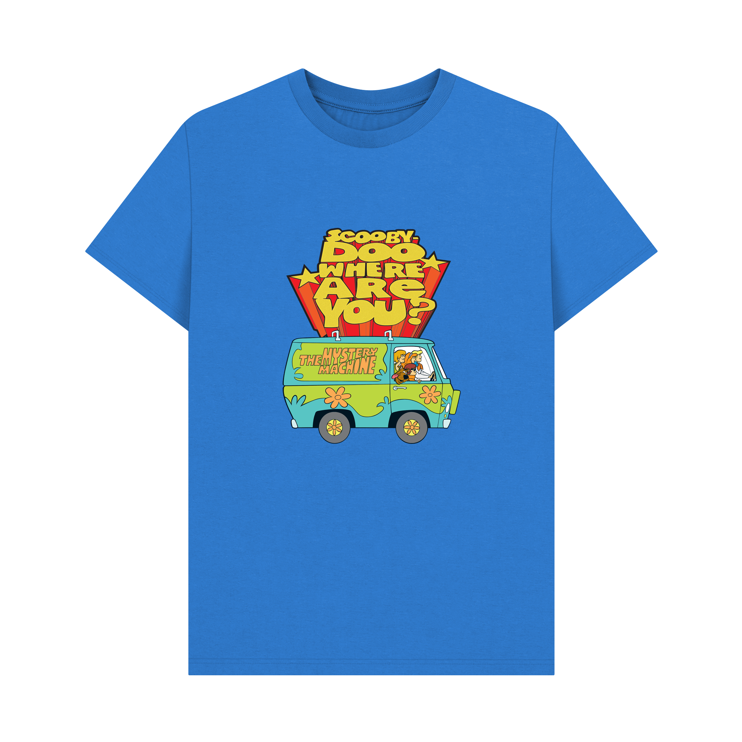 Bright Blue Printed T-shirt Front