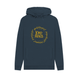 Navy Printed Hoody Front