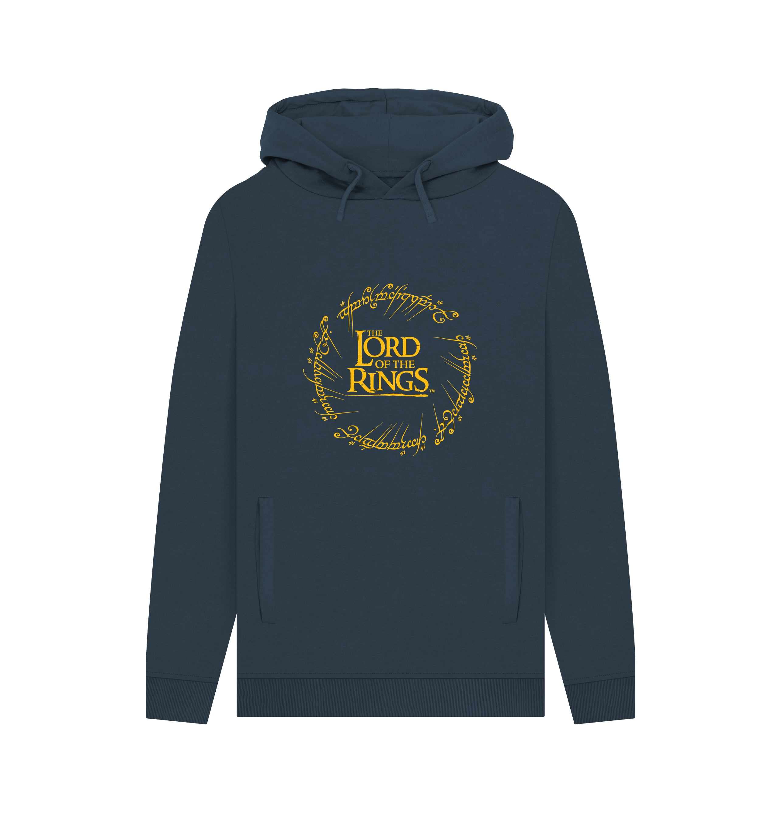 Navy Printed Hoody Front