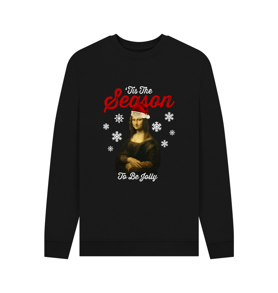 Black Printed Sweater Front