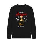 Black Printed Sweater Front