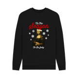 Black Printed Sweater Front