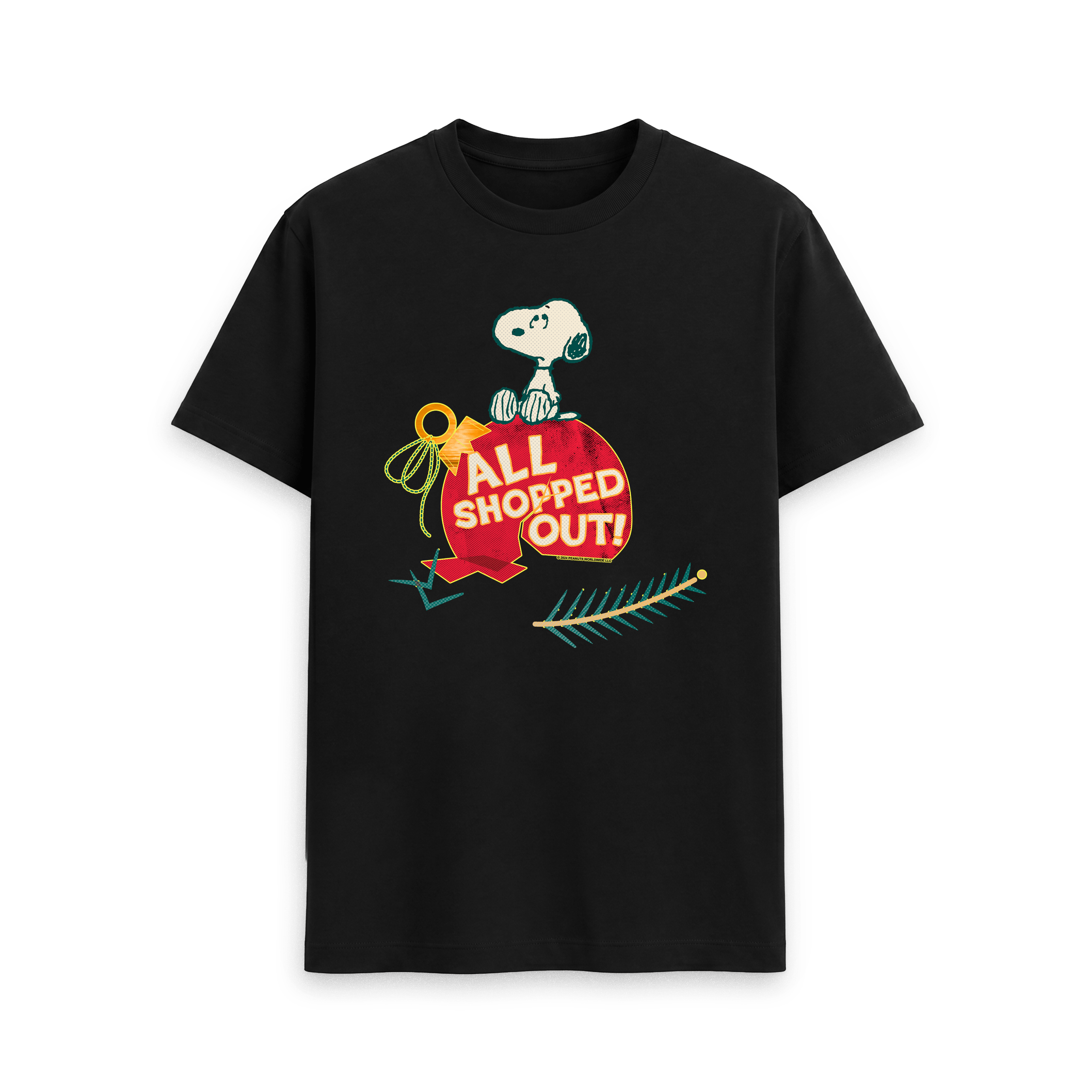 Black Printed T-shirt Front