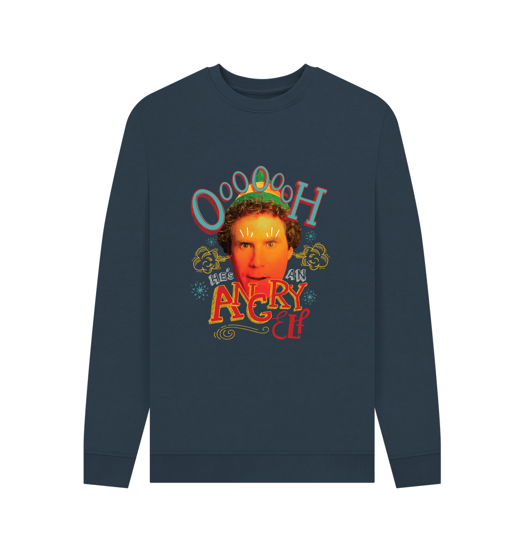 Navy Blue Printed Sweater