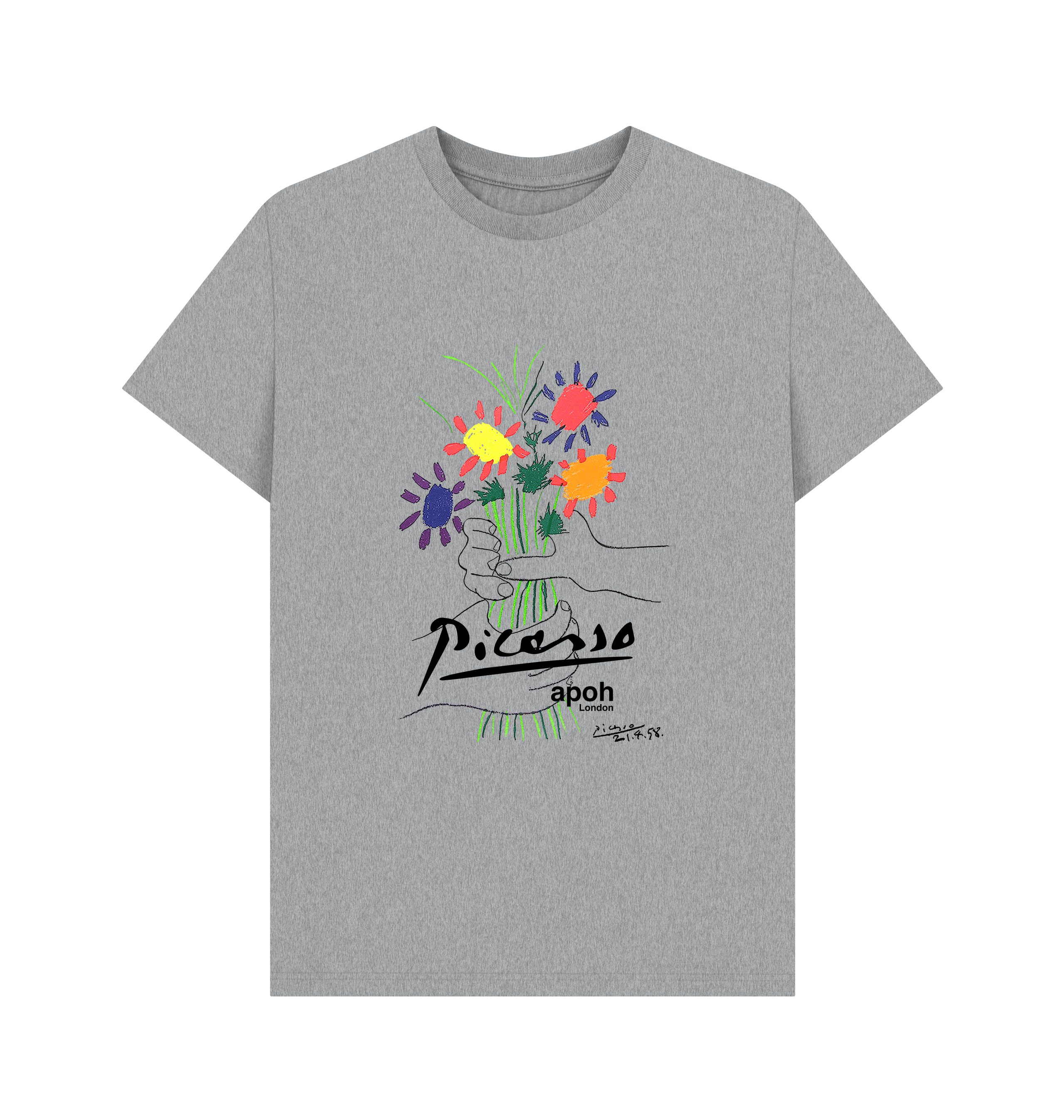 Athletic Grey Printed T-shirt Front