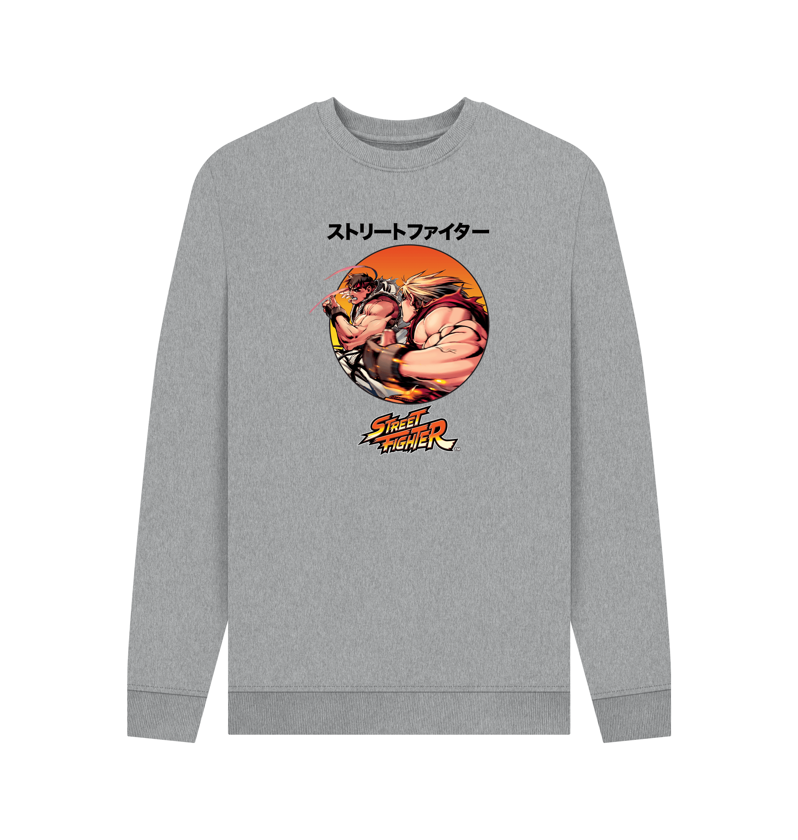 Light Heather Printed Sweater Front