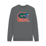 Slate Grey Printed Sweater Front