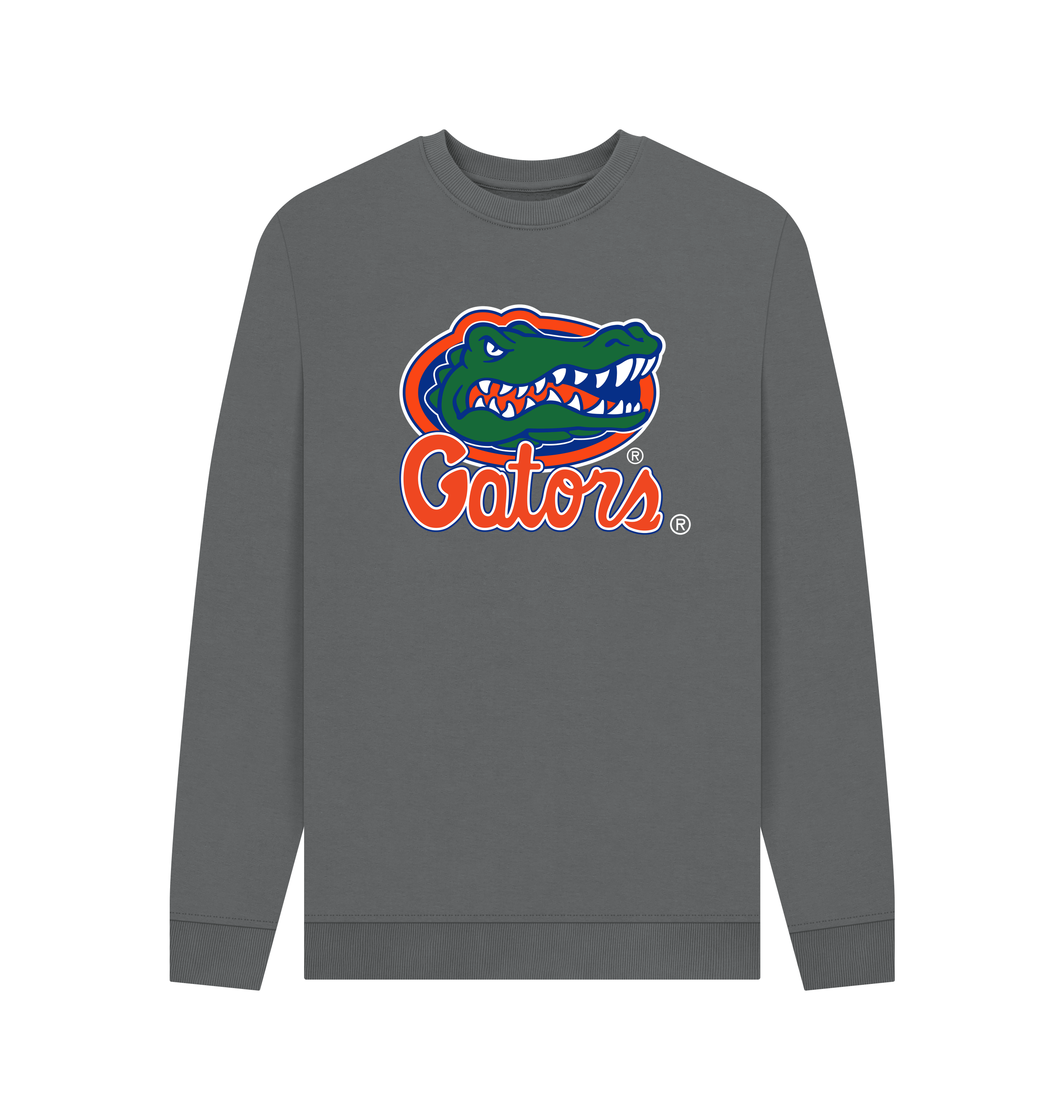 Slate Grey Printed Sweater Front