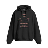 Picasso Sausage Dog  Black Hoodie