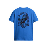 Castrol Bike 1899 Graphic T-Shirt Bright Blue