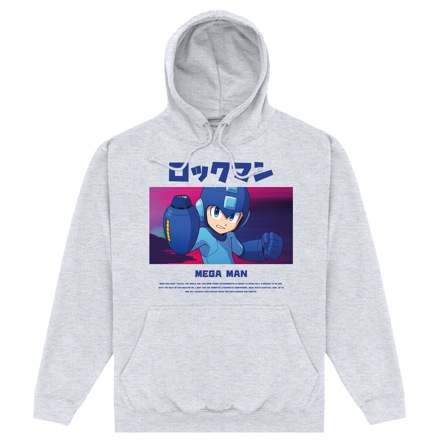 Mega Man Grey Everlasting Peace Hoodie