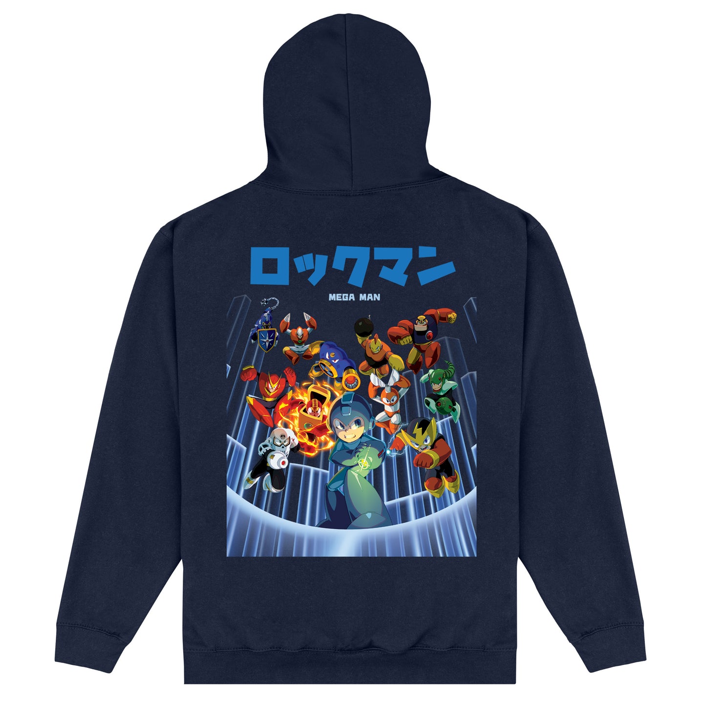 Mega Man Navy Characters Hoodie