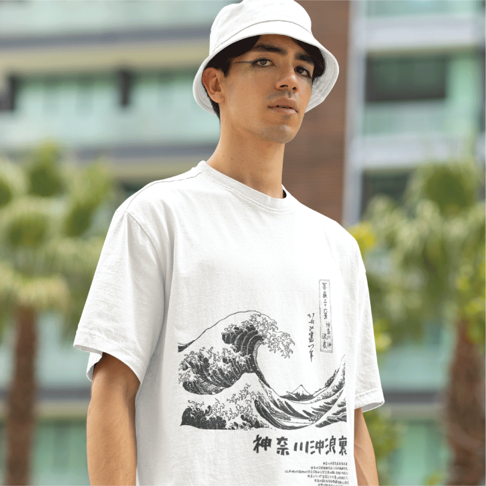 apoh Hokusai Mono T-Shirt