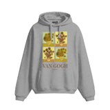 Van Gogh Sunflower Collage Light Heather Hoodie