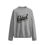 Castrol Classic Logo Wakefield Script Heather Grey Sweatshirt