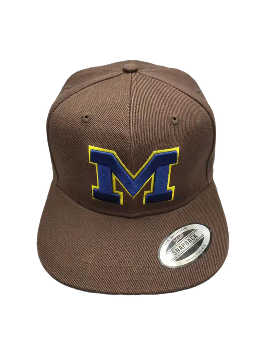 Michigan State 'M' Embroidered Brown Snap Back