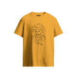 Van Gogh Stencil Portrait Mustard T-Shirt