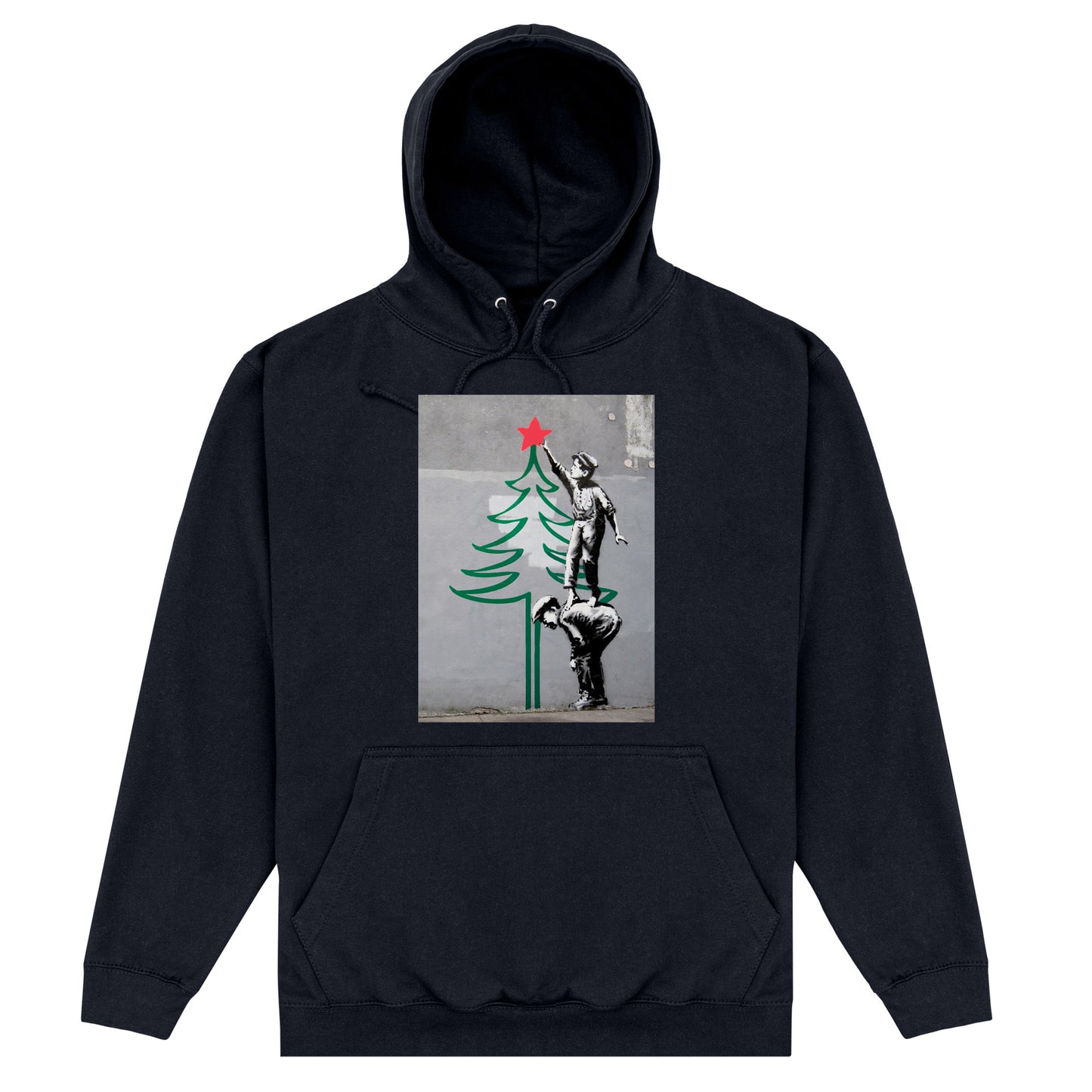 APOH Banksy Christmas Tree Black Hoodie