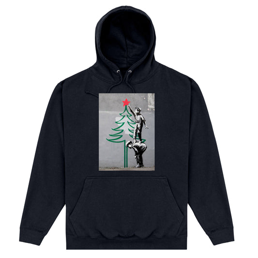 APOH Banksy Christmas Tree Black Hoodie