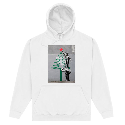 APOH Banksy Christmas Tree White Hoodie