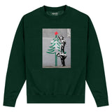 APOH Banksy Christmas Tree Green Sweatshirt