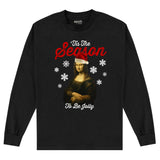 APOH Mona Lisa Tis The Season Black Long Sleeve T-Shirt