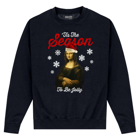 APOH Mona Lisa Tis The Season Black Sweatshirt