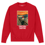 APOH Munch Christmas Shopping Red Sweatshirt