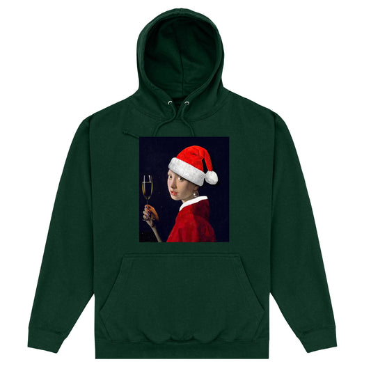 APOH Vermeer Santa Girl Pearl Earring Green Hoodie