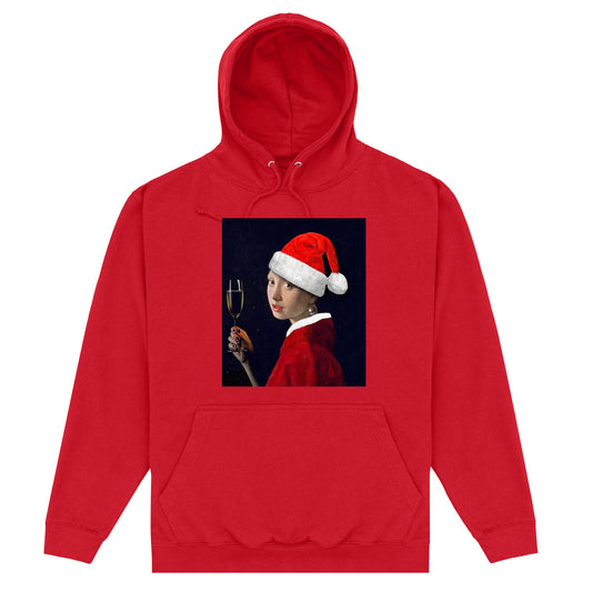 APOH Vermeer Santa Girl Pearl Earring Red Hoodie