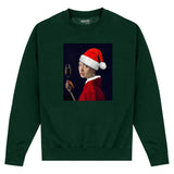 APOH Vermeer Santa Girl Pearl Earring Green Sweatshirt