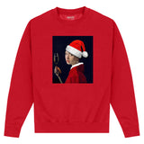 APOH Vermeer Santa Girl Pearl Earring Red Sweatshirt