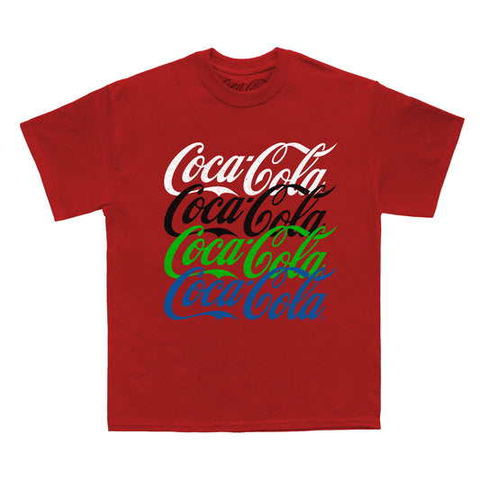 Coca Cola Repeat Logo Red T-Shirt