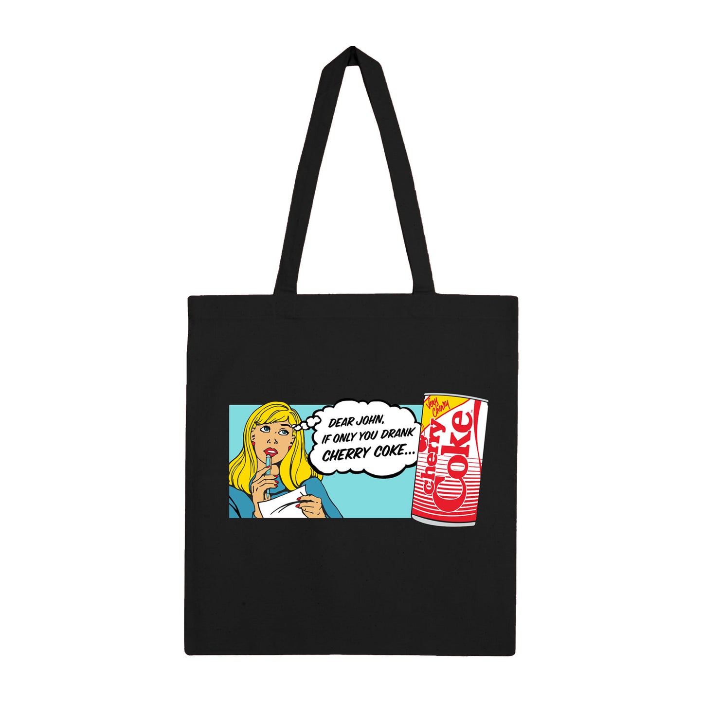 Coca Cola Cherry Coke Dear John Black Tote Bag