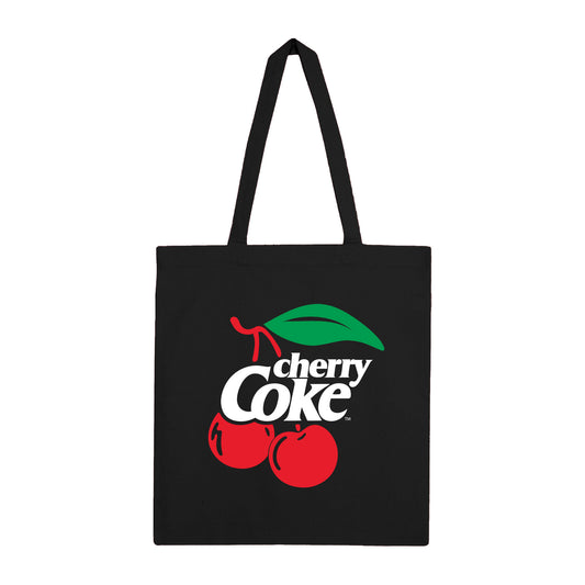 Coca Cola Cherry Coke Logo Black Tote Bag