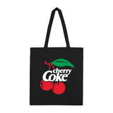 Coca Cola Cherry Coke Logo Black Tote Bag