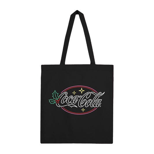 Coca Cola Neon Black Tote Bag