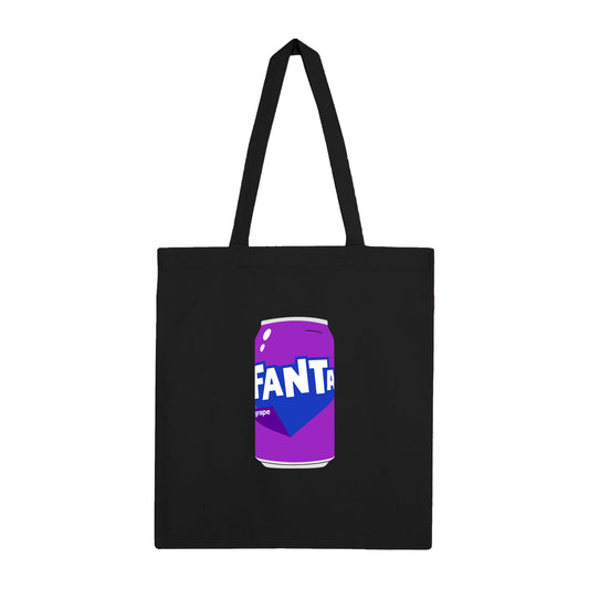 Fanta Grape Can Black Tote Bag